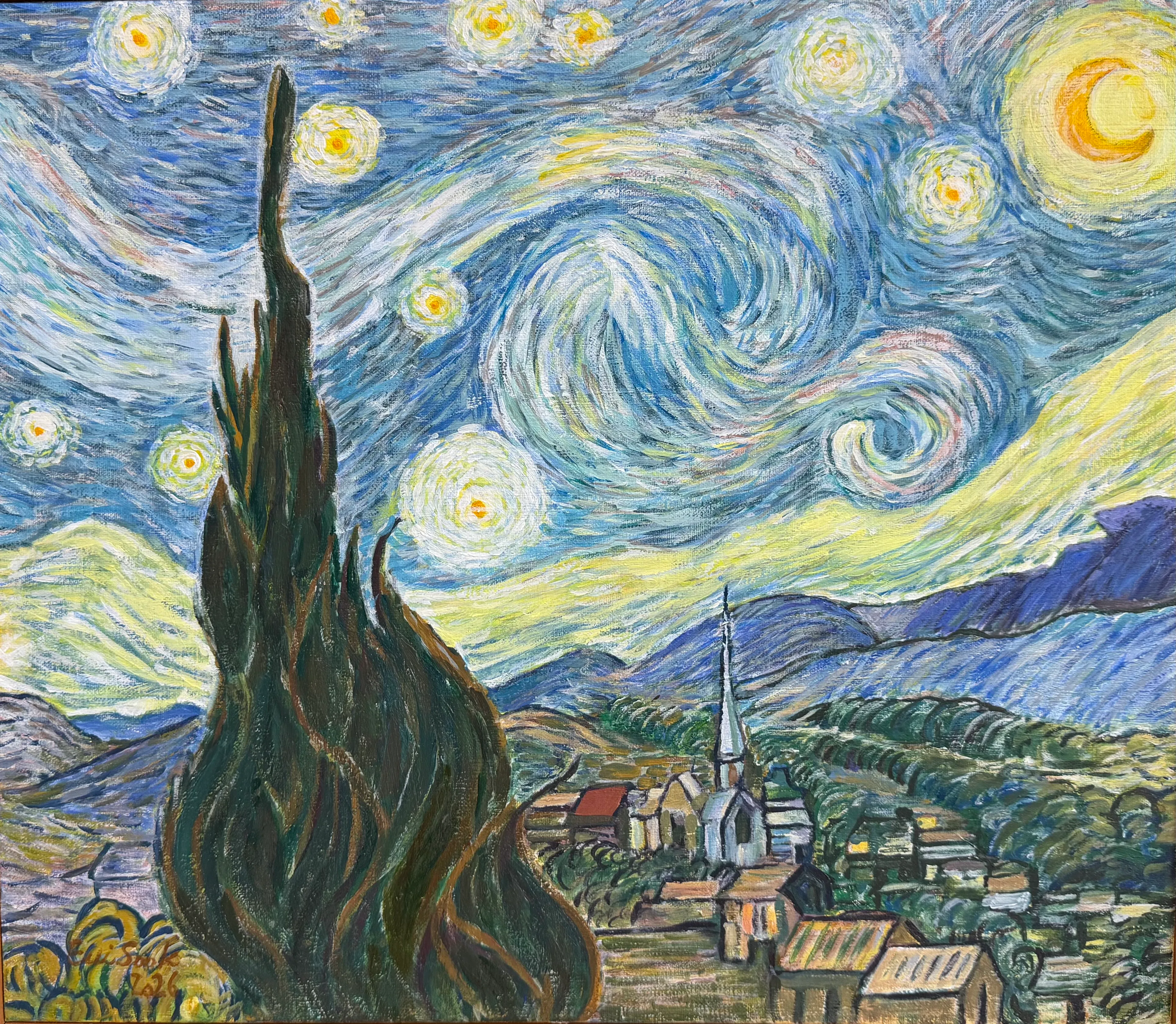 별이 빛나는 밤 — 반 고흐에게 (The Starry Night, after Van Gogh)